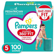 Pampers Cruisers 360 Disposable Diapers Size 5 Count 100