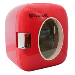 Uber Appliance Mini Fridge, Retro 9 Liter Portable Cooler and Warmer, Red, UB-XL1-RED