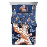 Naruto Kids 5 Piece Reversible Comforter Bedding Set, Blue, Full, Polyester Microfiber, 7B0456