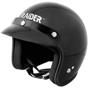 Raider Open Face Helmet - M - Black