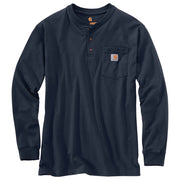 Carhartt Loose Fit Heavyweight Long-Sleeve Pocket Henley - Navy - XLT