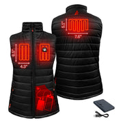 ActionHeat AHPVST-5V-W-B-M 5V Battery Heated Puffer Vest for Ladies - Black - M