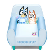 Delta Children Bluey Foam Chair, Vibrant Bluey and Bingo Graphics, Blue, Kids Seating for Ages 3+, Weight Capacity 100 lbs, Modern Wood Feet