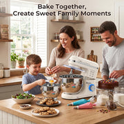 Patbrela Stand Mixer with 5.5QT Stainless Steel Bowl and Extra 3.5QT Bowl, 10-Speed Tilt-Head Kitchen Mixer with Dough Hook, Beater, Whisk for Baking SM001