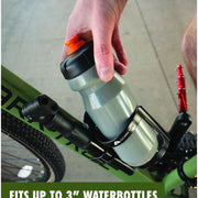 Ozark Trail Water Bottle Cage Holder with Integrated Air Pump Durable Lightweight Design