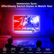Froura Froura-0545 LED Backlight Strip, 14.76 FT Cuttable RGB w/Smart Screen Sync Sensor, App Control