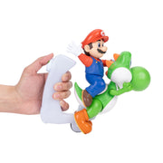 Jakks Pacific Super Mario Galaxy Movie Mario Riding Yoshi 8 Inch Action Figure, Multicolor, Interactive Flying Pose 432814