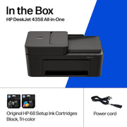HP A24HSA DeskJet 4358 Wireless All-in-One Inkjet Printer