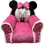Disney WK321110 Minnie Mouse Kids Figural Bean Bag Chair with Sherpa Trimming, Multi-color