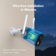 Netvue Vigil Plus 2 Outdoor Security Camera, 2K Wireless Wifi, Battery Powered with Solar Panel, AI Motion Detection, Color Night Vision, Two-Way Audio, IP65 Weatherproof