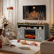 CHITOOMA APRTS01W Electric Fireplace TV Stand for TVs up to 65