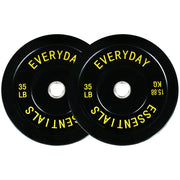 Balance From EEBP-BLK35P Olympic Bumper Plate Weight Plate with Steel Hub, Black, 35 lbs Pair
