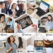 TABURETO 10.1'' 8GB RAM 128GB ROM 5G WIFI 2 GHz Processor Speed Android 14 Tablet, Black