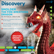 Discovery RC Dragon Smoke Breathing Pet Toy, Infrared Remote-Controlled Walking & Flapping Wings, Red
