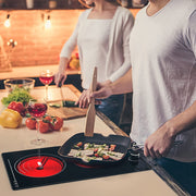 VBGK K20033 Electric Cooktop 2 Burner 12 Inch 2000W Electric Burner Countertop and Built-in Hot Plate