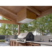 Zephyr Spruce 36 Inch Outdoor Range Hood Insert, 1200 CFM Internal Blower, LumiLight LED Lighting, Stainless Steel, 3-Speed Metallic Knob Controls, AK9834BS