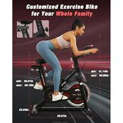 Upgo L-YSDB002 Exercise Bike-Stationary Indoor Cycling Bike for Home 270 Lbs Weight Capacity