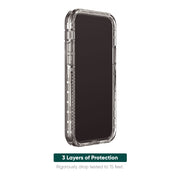 Onn WIBCLR100044640 Rugged Phone Case with Built-in Microbial Protection for iPhone 13 Pro Max, Clear