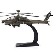 Anmyjuly Apache Aircraft Alloy Die-Cast Armed Helicopter Collectible, Green, 11 in Length, F64-1