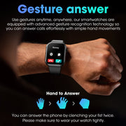 Mingdaln Women's Smartwatch with Answer Make Calls 100 Sports Modes, Black - Hook & Eye Clasp