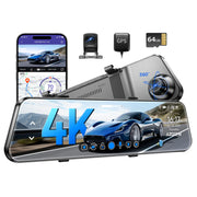AZDOME PG17 4K+FHD Dash Cam, Wi-Fi 6, Night Vision, 12