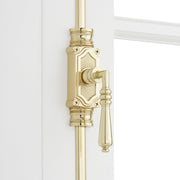 Signature Hardware Romlain Window Cremone Security Bolt, Solid Polished Brass, Right-Hand Lever, 72 Inch