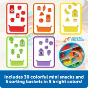 Learning Resources Sorting Snacks Mini Fridge Educational Toddler Toy, 51-Piece Playset, Multicolor, LER6820