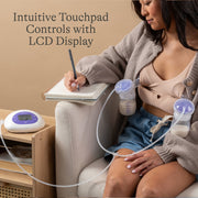Lansinoh Signature Comfort Double Electric Breast Pump, Hospital Strength Suction, 5 ComfortFit Flange Sizes, LCD Display, White