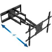 Mount-It Heavy Duty Full Motion TV Wall Mount, Dual Arm 39 in Extension, Fits 65 to 110 in TVs, Supports Up to 275 lb, VESA 100x100 to 800x600, Fits 16 to 24 in Studs