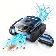 Seauto Cordless Robotic Pool Cleaner, Sonar Navigation, Auto Path Planning, Tangle-Free Design, Wall Climbing, 150-Min Runtime, Dark Blue, SAT-25-NEW