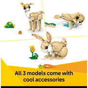 LEGO 6527848 Creator 3 in 1 Cute Bunny Building Toy with 3 Build Options, Bunny, Seal or Llama