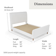 My Texas House MTH12UBQQCR Flynn Boucle Platform Bed, Queen, Cream