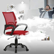 BestOffice OC-H03-Red-FDW Ergonomic Mesh Office Chair w/Adjustable Lumbar Support, Padded Arms, Swivel, Red