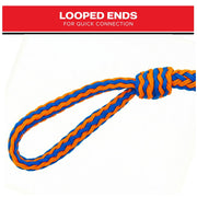 Airhead Bungee Tube Rope, 50 Ft UV Resistant Nylon, 4,100 lb Break Strength, Blue and Orange, for 1-4 Rider Towables