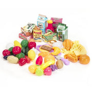 Battat Pantry in a Bucket Play Food Set, 79 Pieces, Colorful Pretend Grocery and Kitchen Toys for Toddlers and Preschoolers, Storage Bucket with Lid and Handle