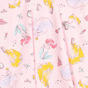 Disney Princess Little Girls Skater Dress and Matching Scrunchie Set, Pink, Cotton-Blend French Terry, Short Sleeve, P-G1D3602PR