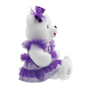 Holiday Time Snowflake Girl 2025 Teddy Bear Plush, White and Purple, 15 in