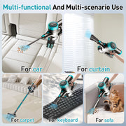 KANFUAQ P2 Cordless Vacuum Cleaner 38000PA/400W Stick Vacuum 50min 2200mAh for Home Pet Hair Car Carpet Hardwood Floor