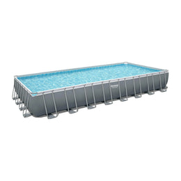 Bestway Power Steel 31ft. x 52in. Deep Rectangular Above Ground Pool Set