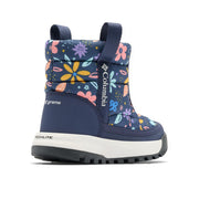 Columbia Youth Snowtrot Mid Insulated Snow Boot, 200g Insulation, Omni-Heat Lining, Omni-Shield Water Resistant, Omni-Grip Outsole, Nocturnal/Wildflower Whimsy, Size 5, 207891