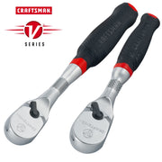 CRAFTSMAN V-Series Ratchet Set, 1/4 and 3/8 Inch Drive, Comfort Grip, 2 Pack, CMMT86502V