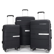 Tripcomp 3 Piece Hard shell Carry On Luggage Sets with Two Hooks Spinner Wheels