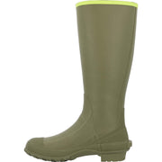 The Original Muck Boot Company Harvester Tall Men's Waterproof Rubber Work Boot, Olive and Lime, 18 in Height, MRBM300S