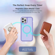 iHome Magnetic Velo Phone Case for iPhone 15 Pro- Pastel Purple