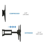 Transform Partners MI-346L VESA 600x400mm Wall Television Mount, Black