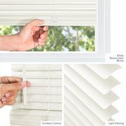Chicology Cordless 1-Inch Vinyl Mini Blinds, Room Darkening, Alabaster, 36