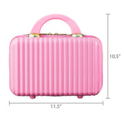 Walmart Hard Shell Cosmetic Travel Case, Durable Lightweight Pink, Compact 12 x 5.75 x 10 in