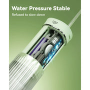 JTF F200 Mini Cordless Water Flosser for Teeth with 5 Jet Tips and Travel Bag, Green