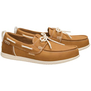 Heydude Women's Harbor Breeze Lo Classic Boat Shoes, Lightweight Slip-On Loafers, Bone Brown, Size 6, 45199-2MY