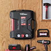 Hyper Tough Wall-Mount Air Compressor, 0.6-Gallon, 1.0 HP, 150 PSI, Oil-Free Pump, Quick Connect Coupler, Built-In Pressure Gauge, Adjustable Regulator, VACW1002BGMG